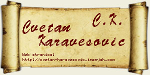 Cvetan Karavesović vizit kartica